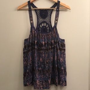Free People Tank with Crochet and Sea Shell Detail